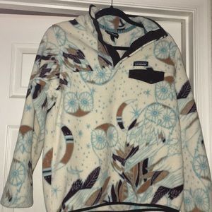 Patagonia owl print synchilla sz medium
